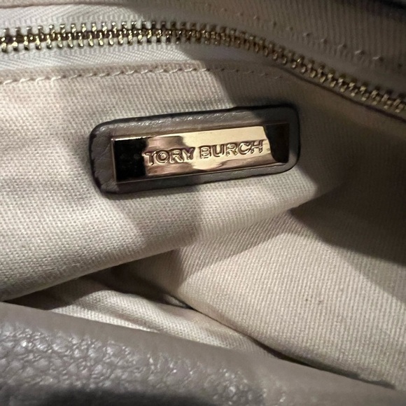 Tory Burch Half Moon Satchel Leather Handbag - Picture 10 of 14